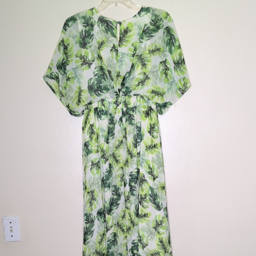 Buddy Love Tropical Green Maxi Dress Size S